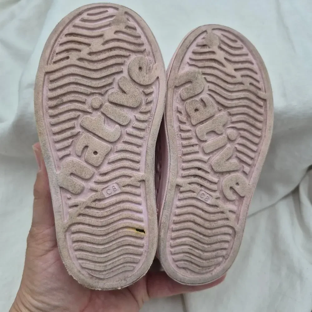 Native Jefferson Slip-on Sneakers Shoes Kids Pink size C8
